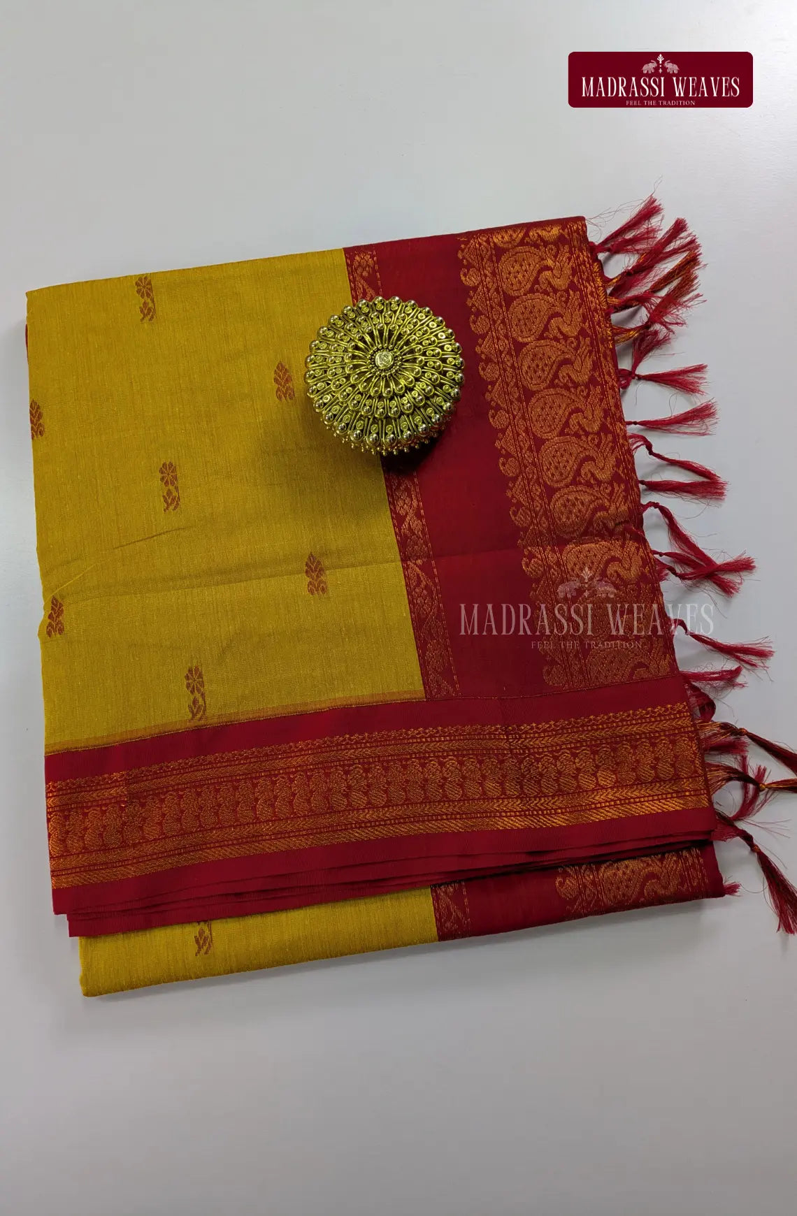 Premium Kalyani Gadwal Cotton Saree - Yellow