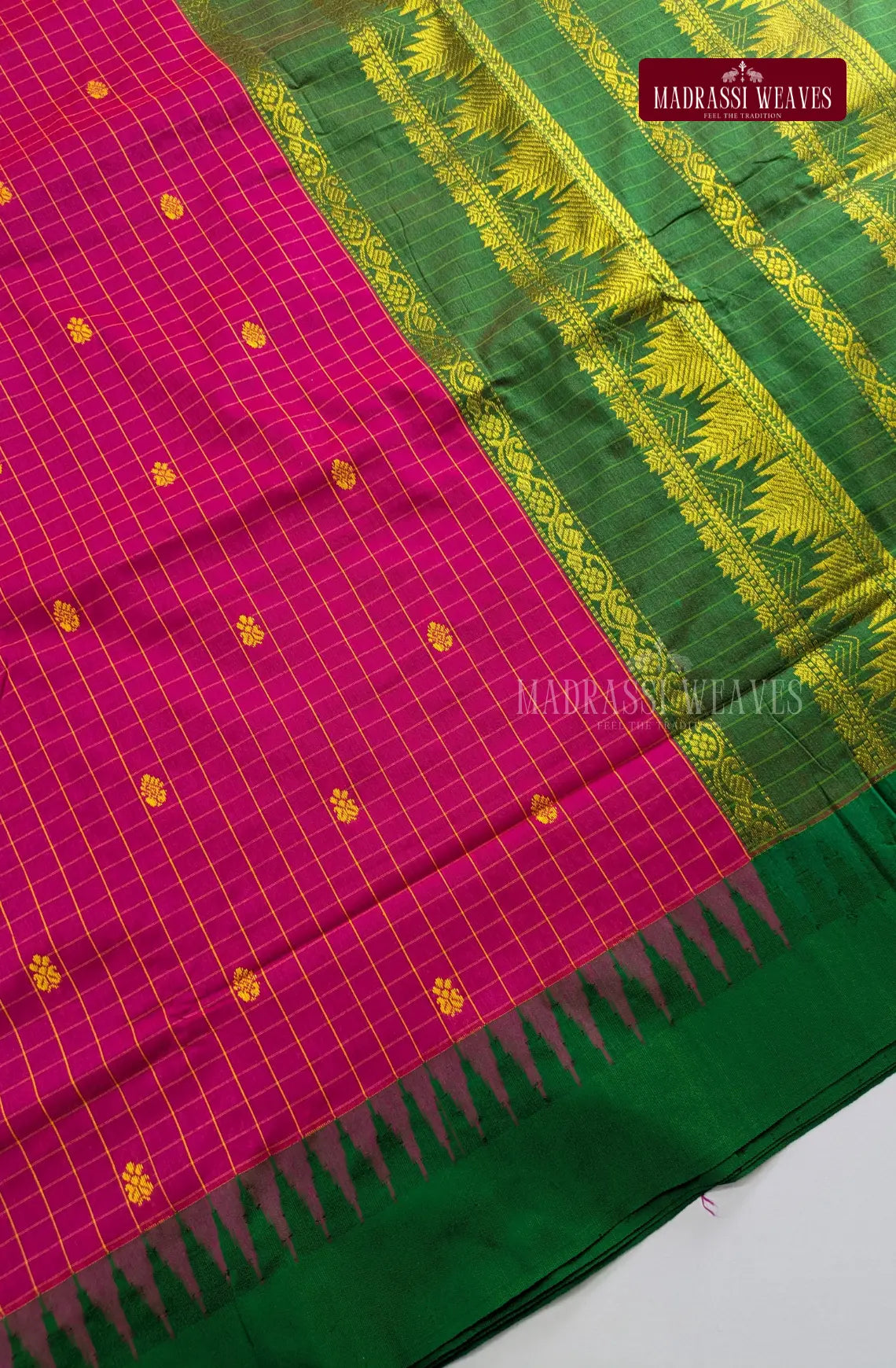 Premium Kalyani Kattam Thread Butta Sarees - Rose