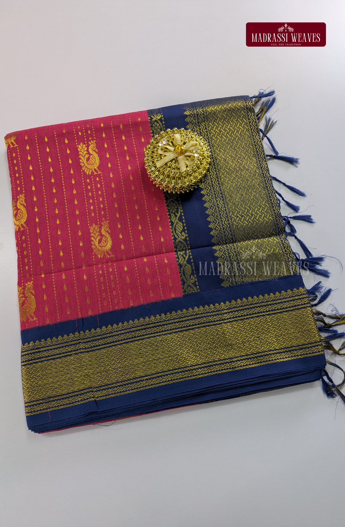 Premium Kalyani Gadwal Saree - Pink