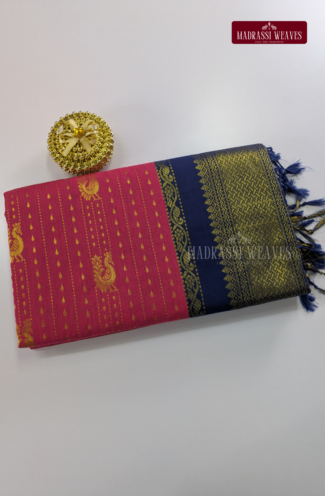 Premium Kalyani Gadwal Saree - Pink