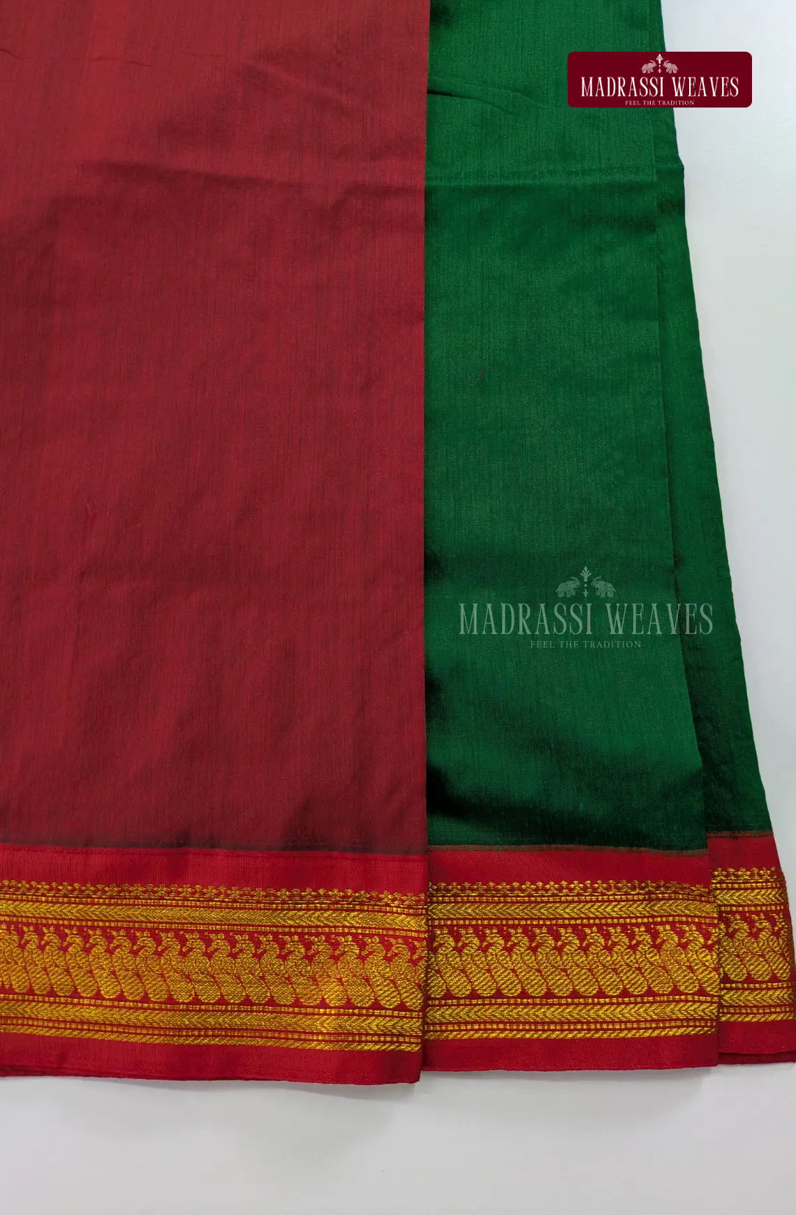 Premium Kalyani Gadwal Cotton Saree - Green