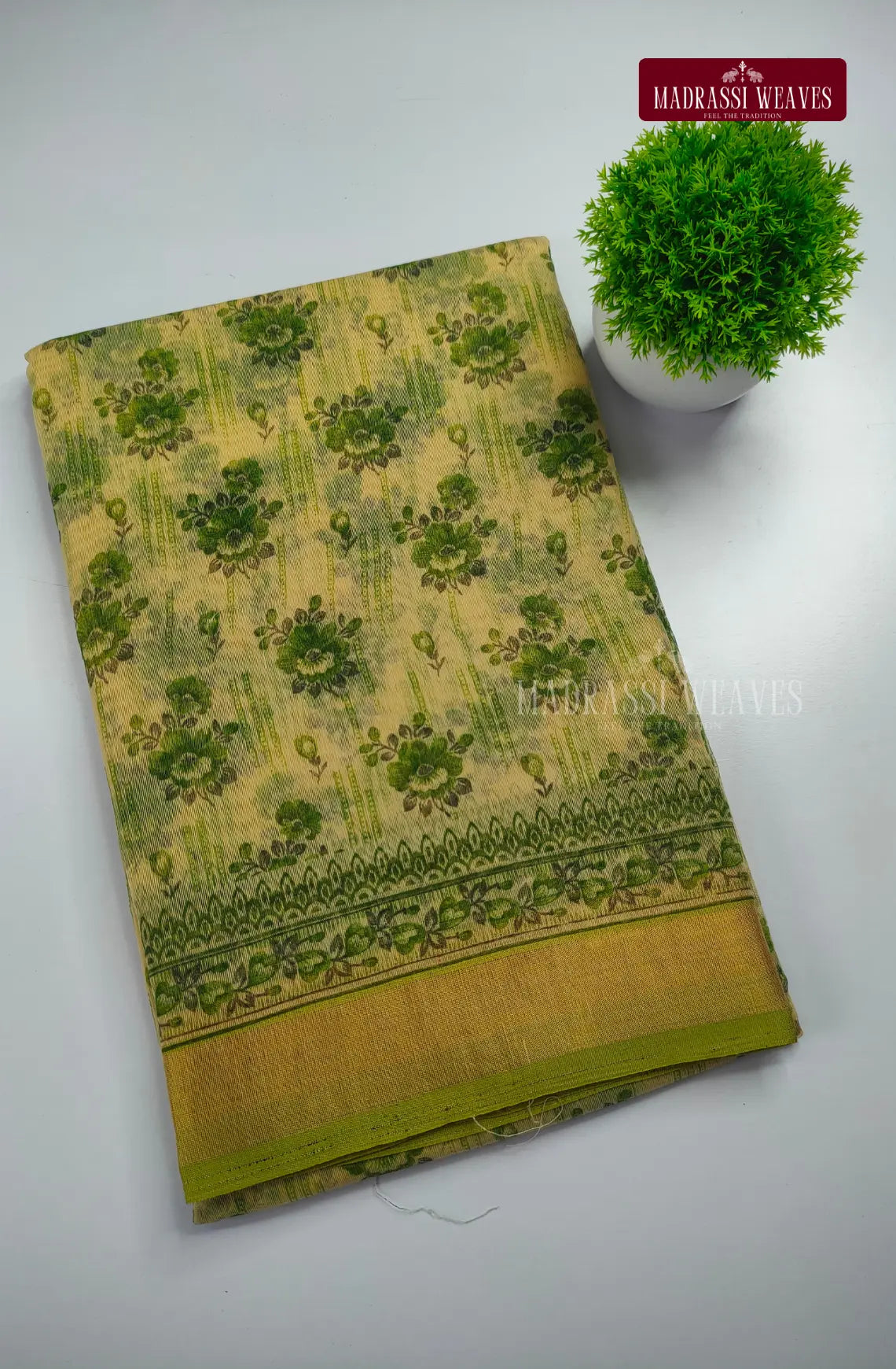 Floral Printed Office wear Cotton Blend Saree