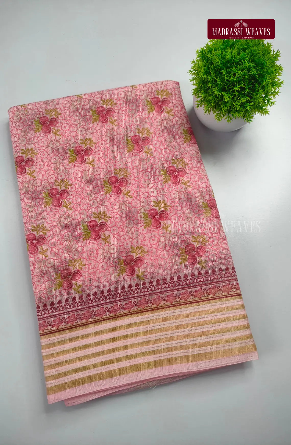 Floral Printed Office wear Cotton Blend Saree