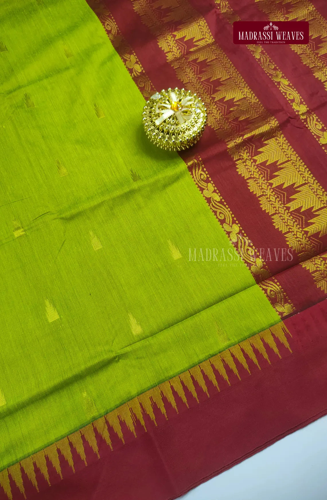 Premium kalyani Gadwal Cotton Sarees - Green