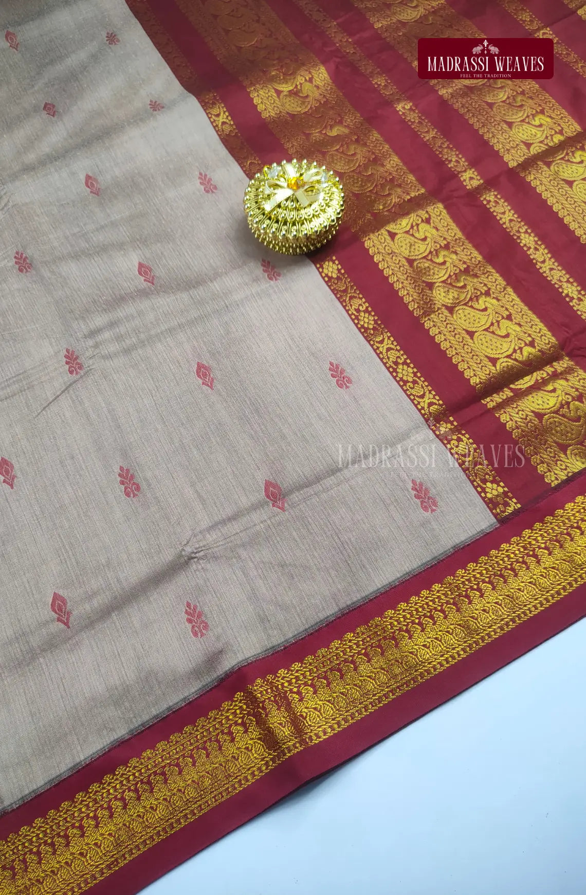 Premium kalyani Gadwal Cotton Sarees - Ivory