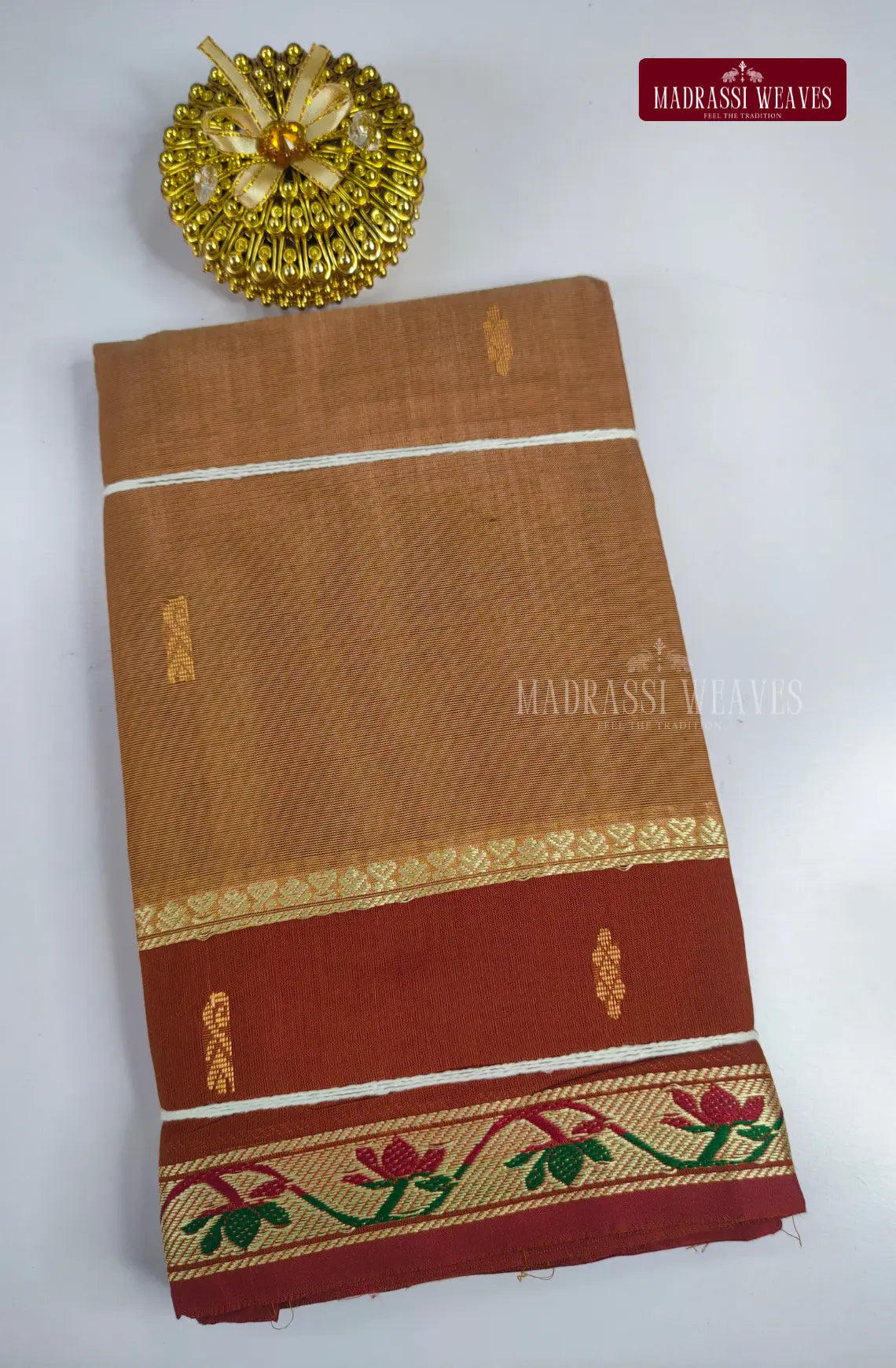Pure Cotton Saree with Floral Border