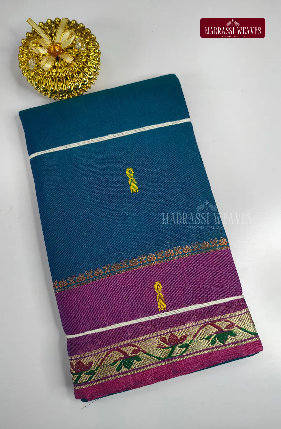 Pure Cotton Saree with Floral Border