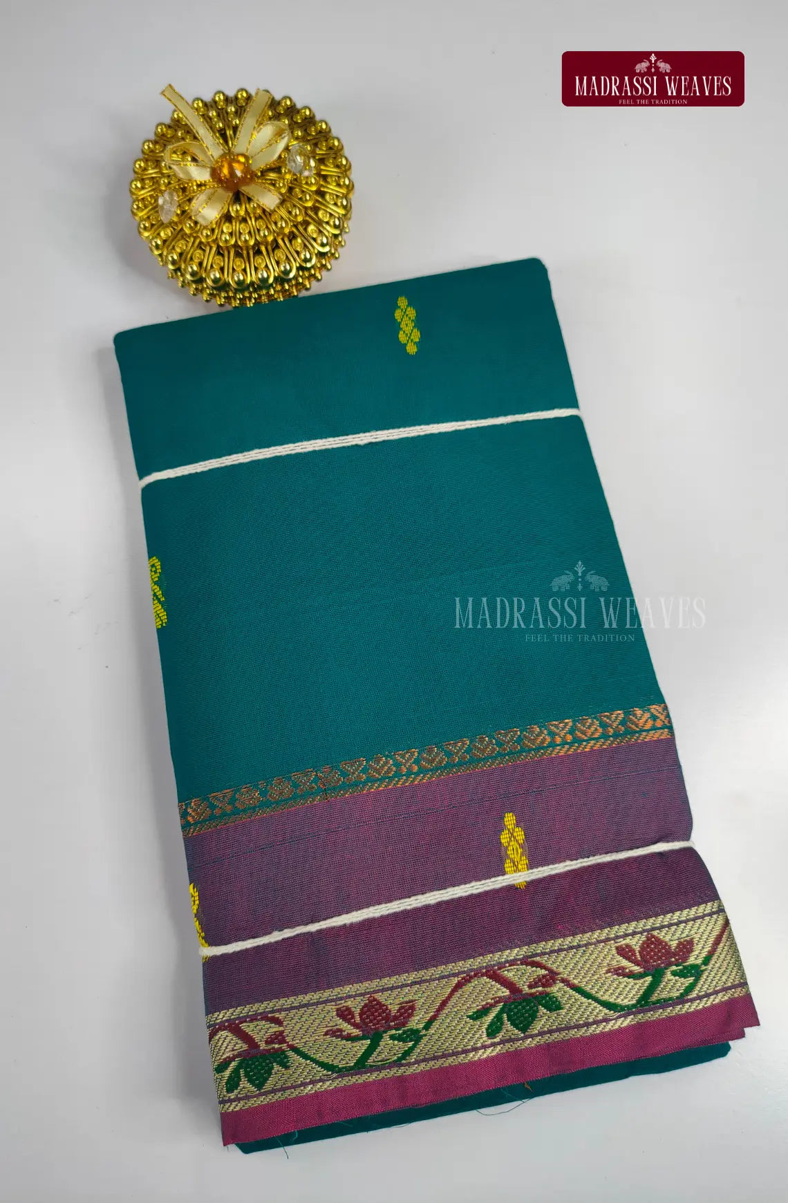 Pure Cotton Saree with Floral Border