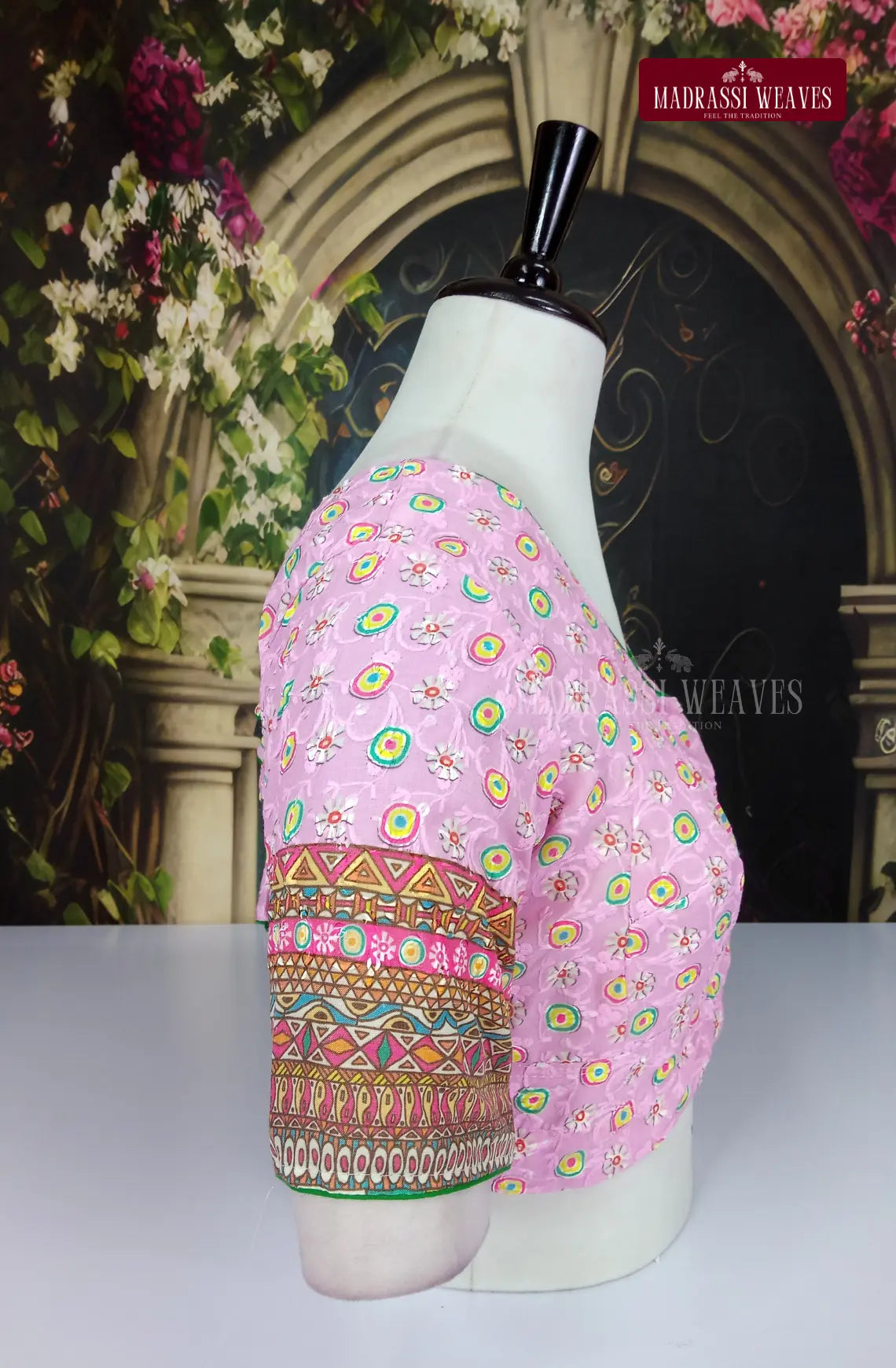 Readymade Adjustable Polka Printed Cotton Blouse