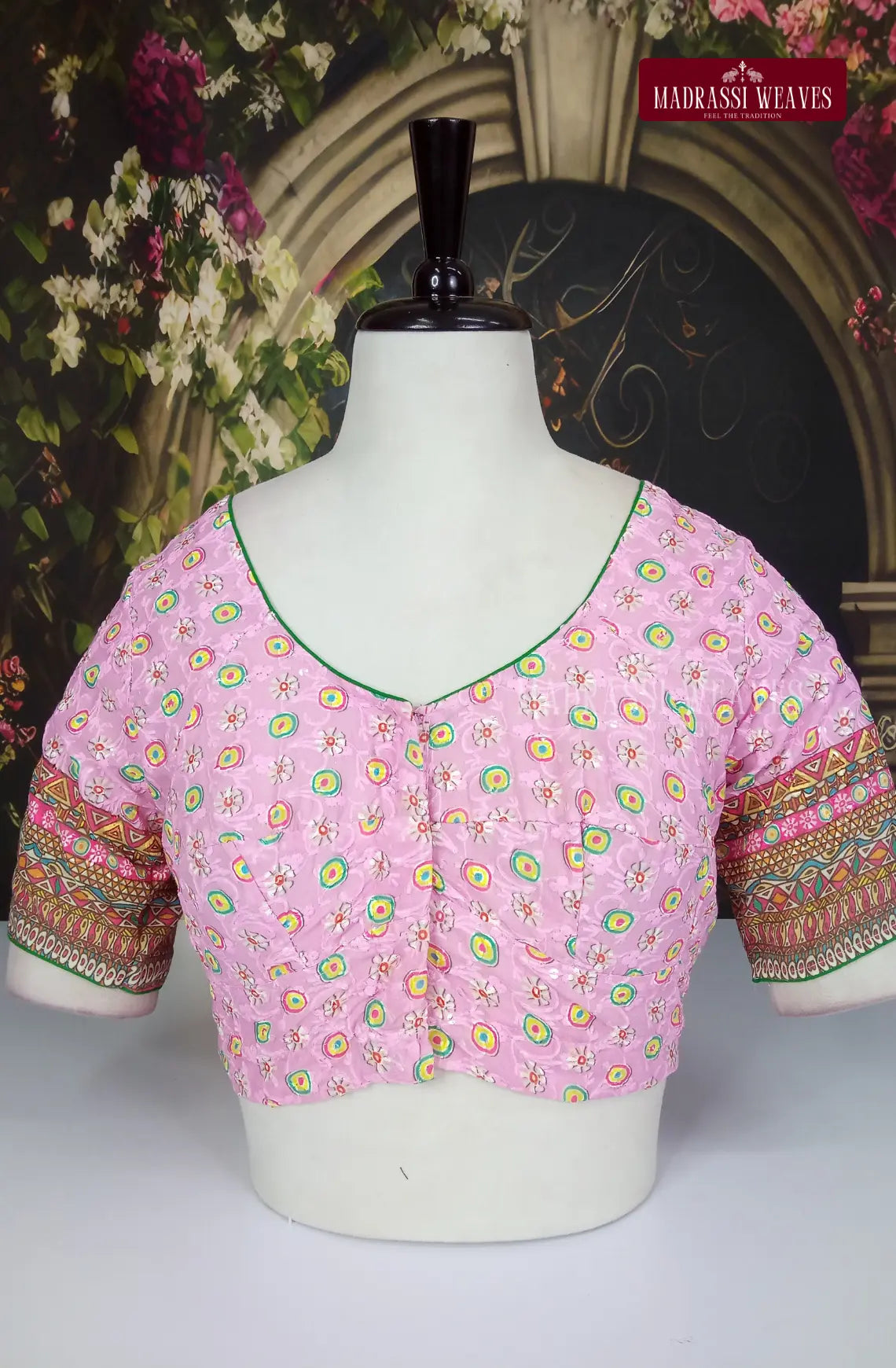Readymade Adjustable Polka Printed Cotton Blouse