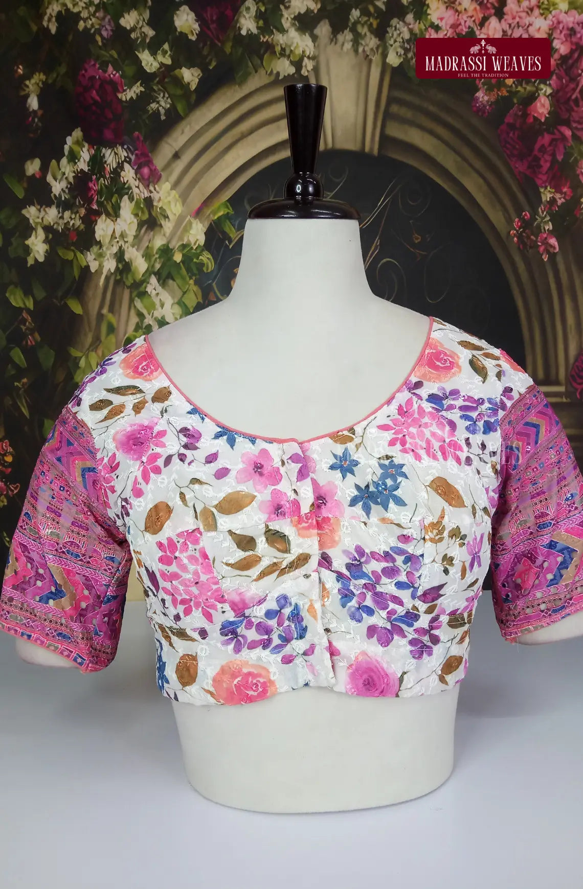 Readymade Adjustable Polka Printed Cotton Blouse