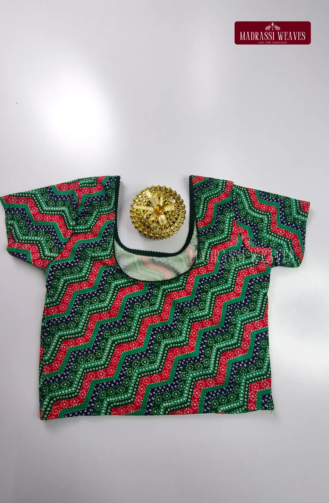 Readymade Stretchable Blouse - Green