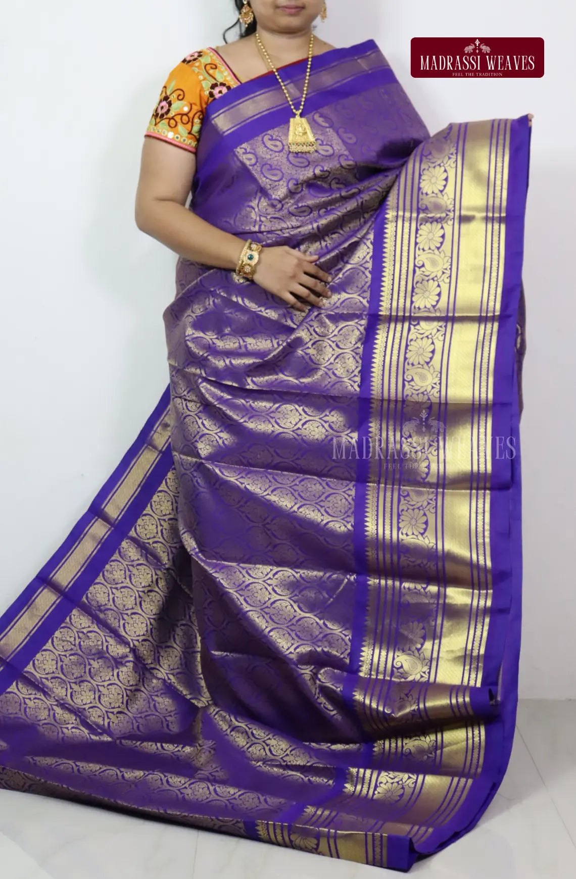 Semi Silk kanjeevaram Brocade Saree