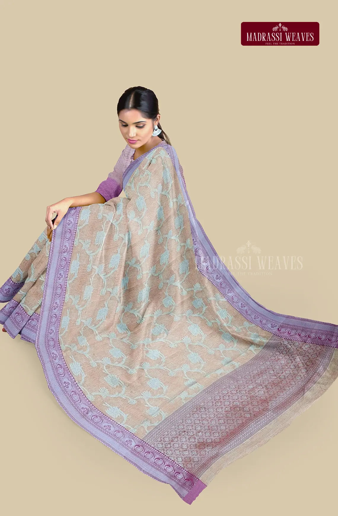 Soft Tissue Pastel Cotton Saree