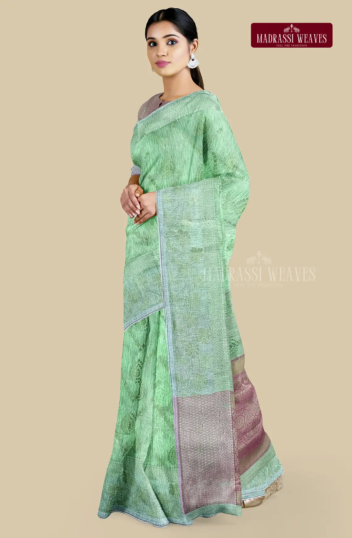 Soft Tissue Pastel Cotton Saree