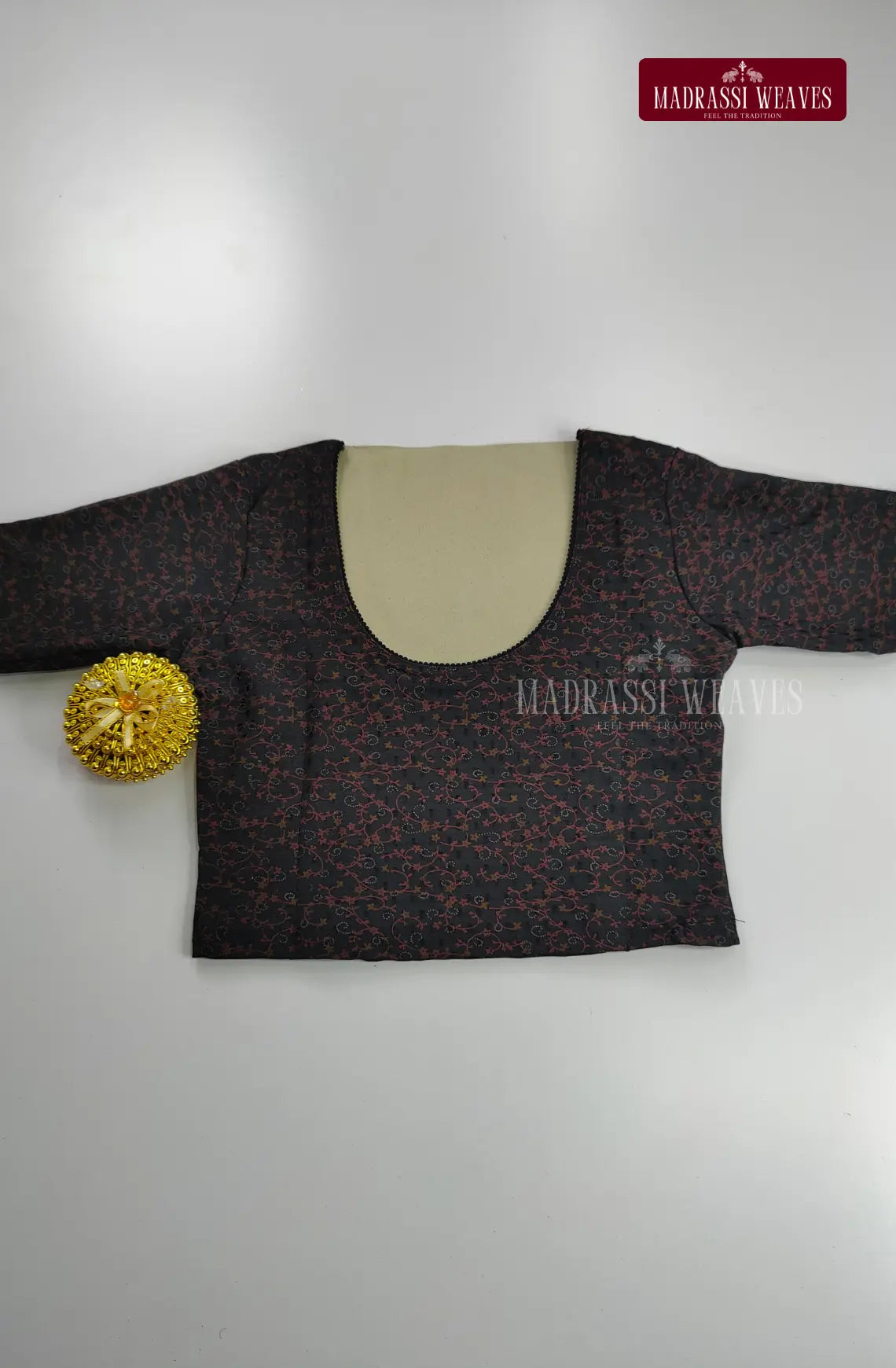 Stretchable Pattern Print Blouse