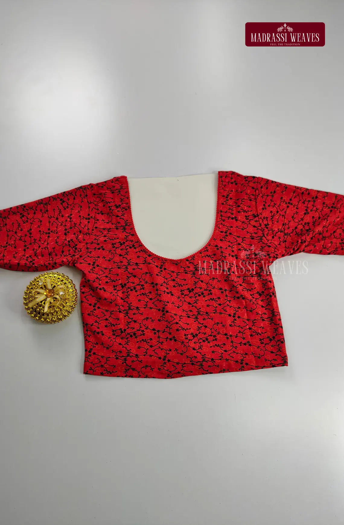 Stretchable Pattern Print Blouse