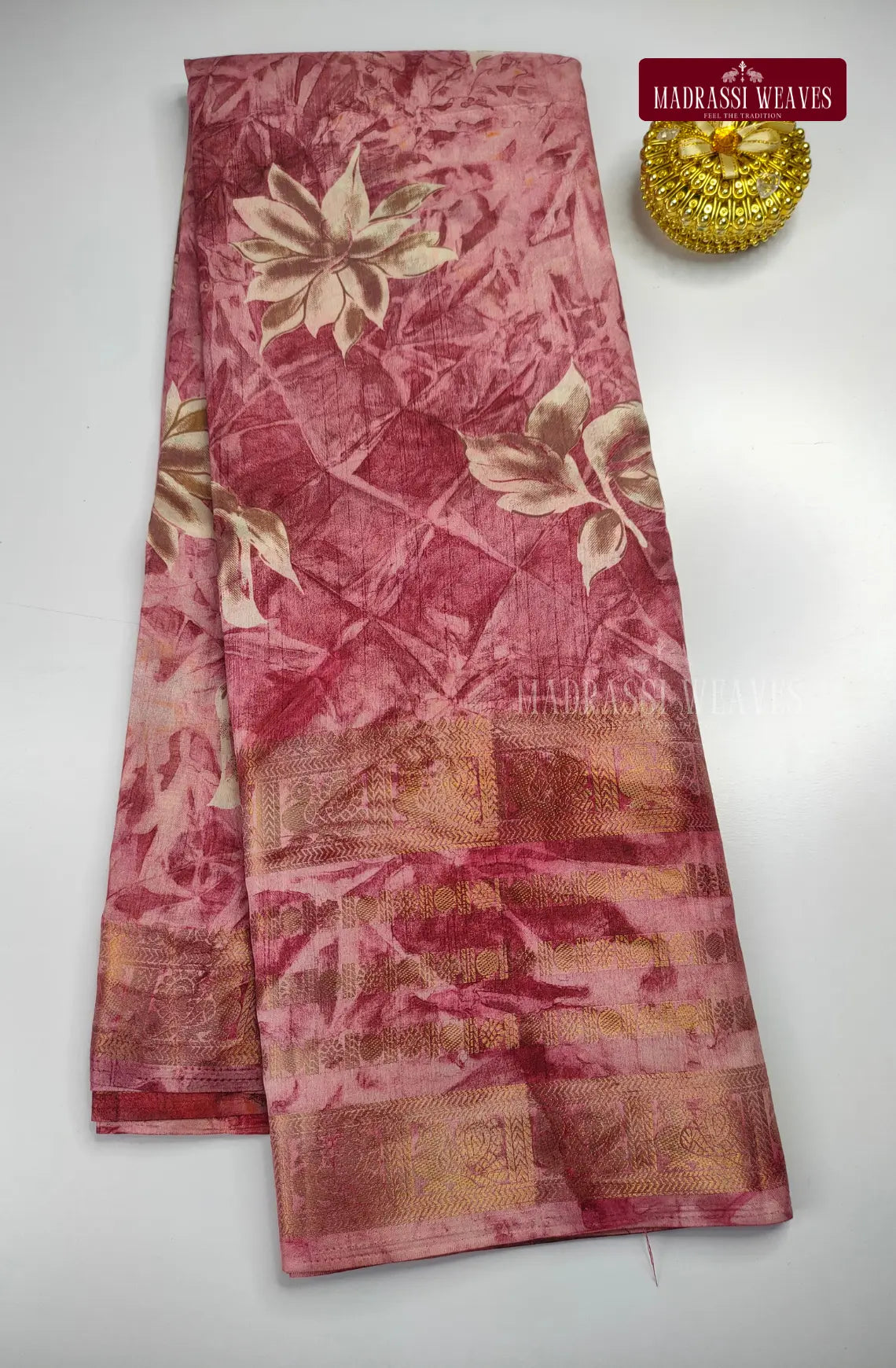 Trendy Dola Gap Border Tie And Dye Saree