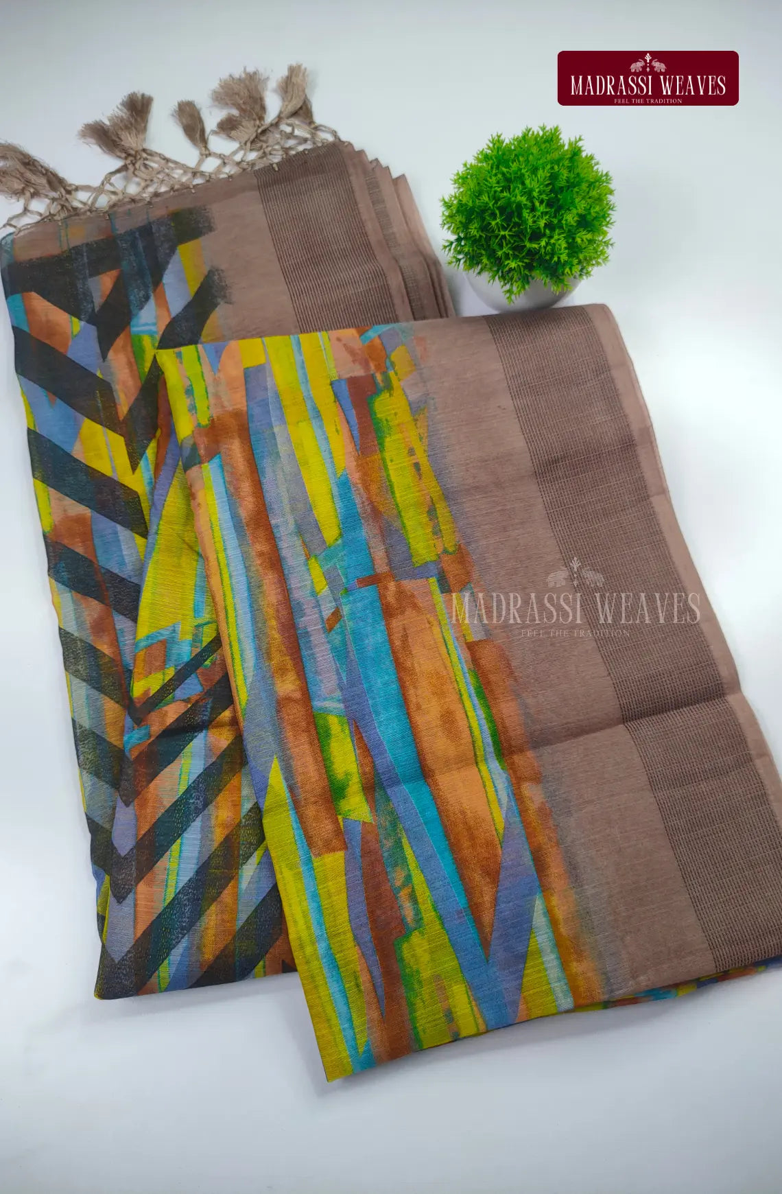 Trendy MultiColor Cotton Saree