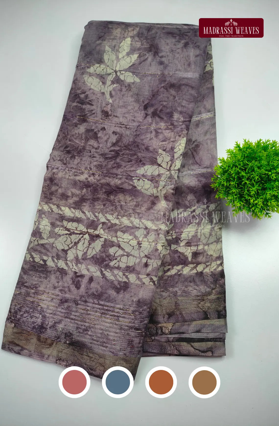 Trendy Sequence Border Cotton Blend Saree