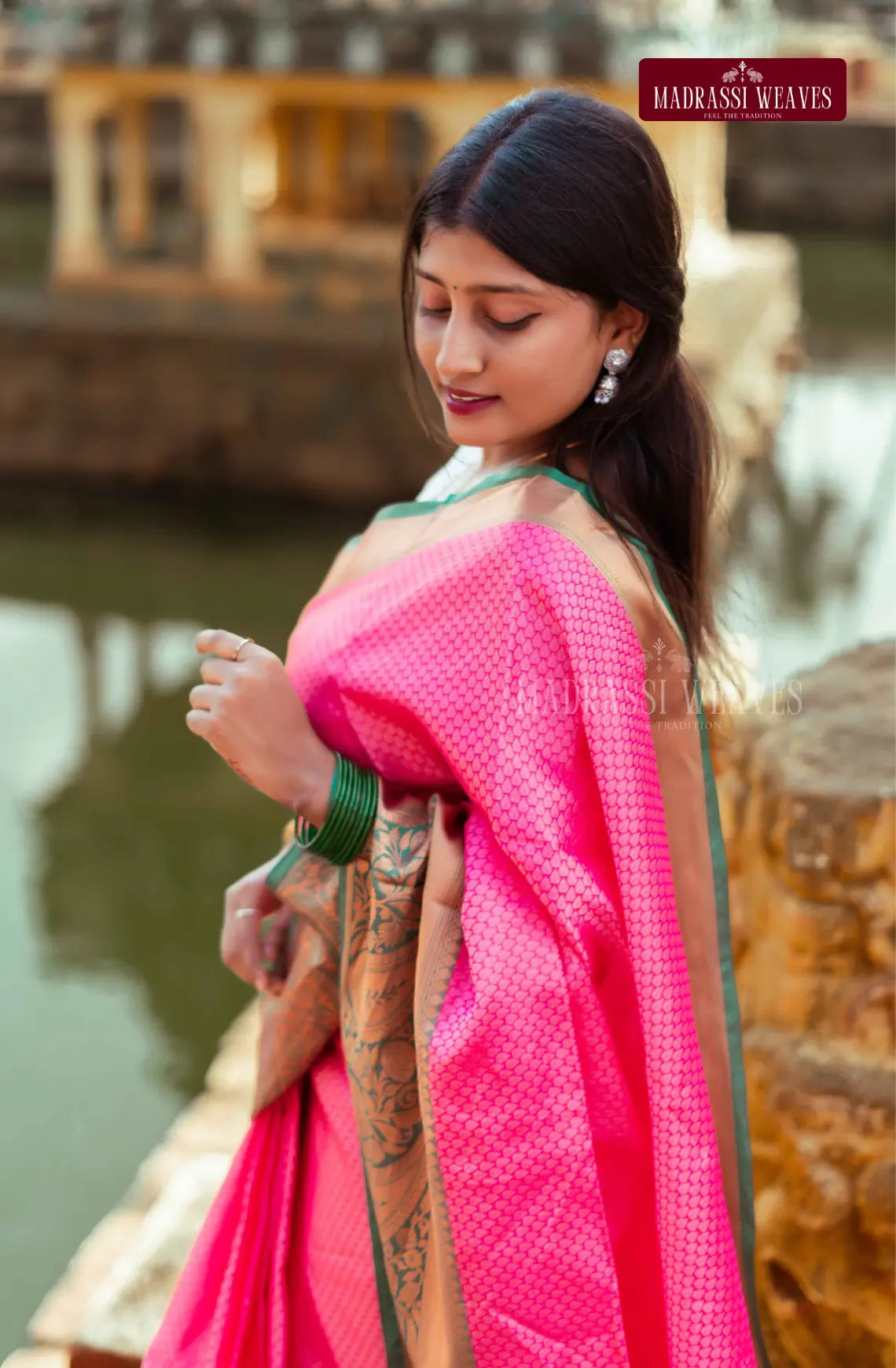 Trendy Soft Banarasi Functional Wear Saree - Pink