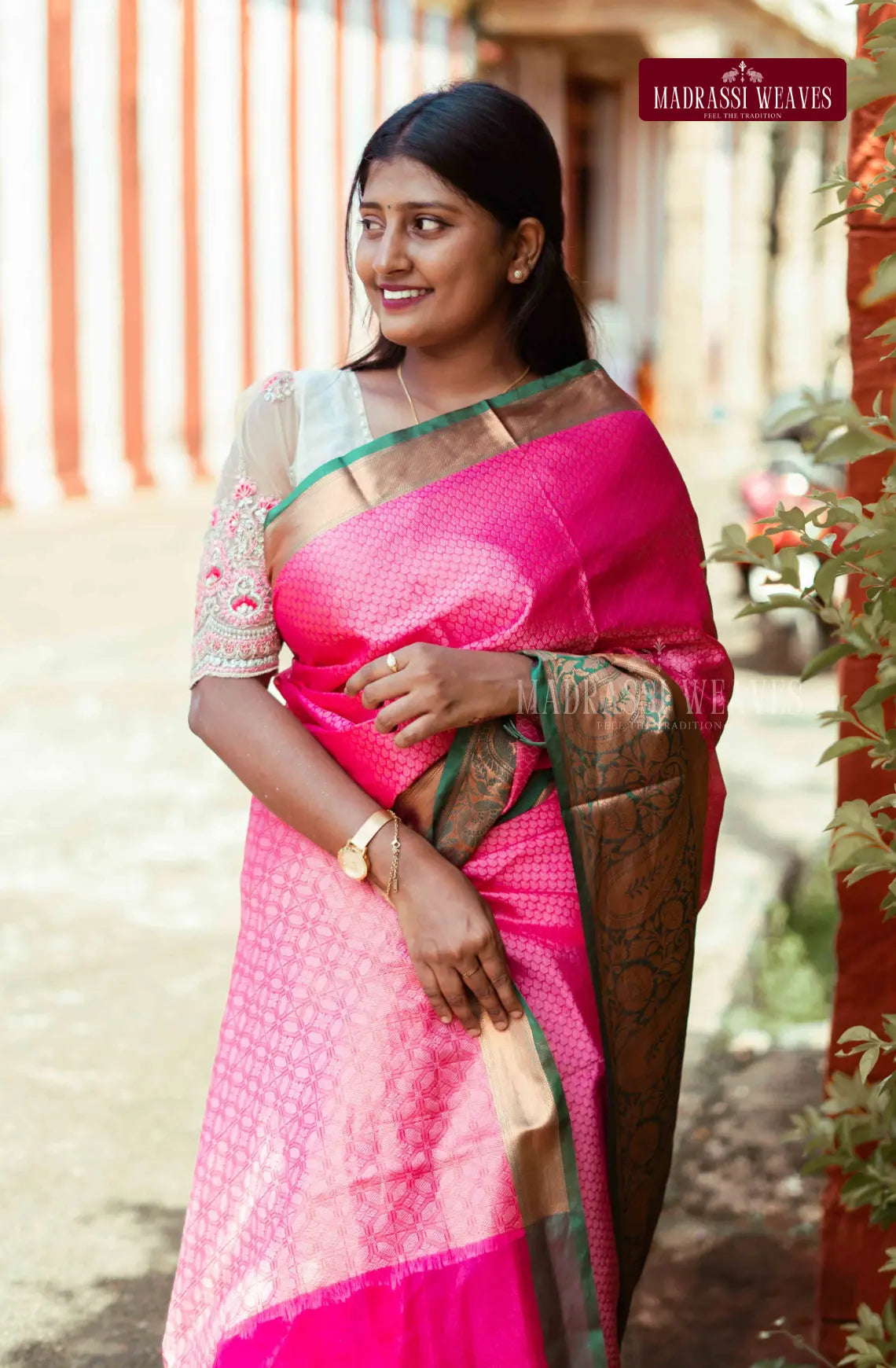 Trendy Soft Banarasi Functional Wear Saree - Pink