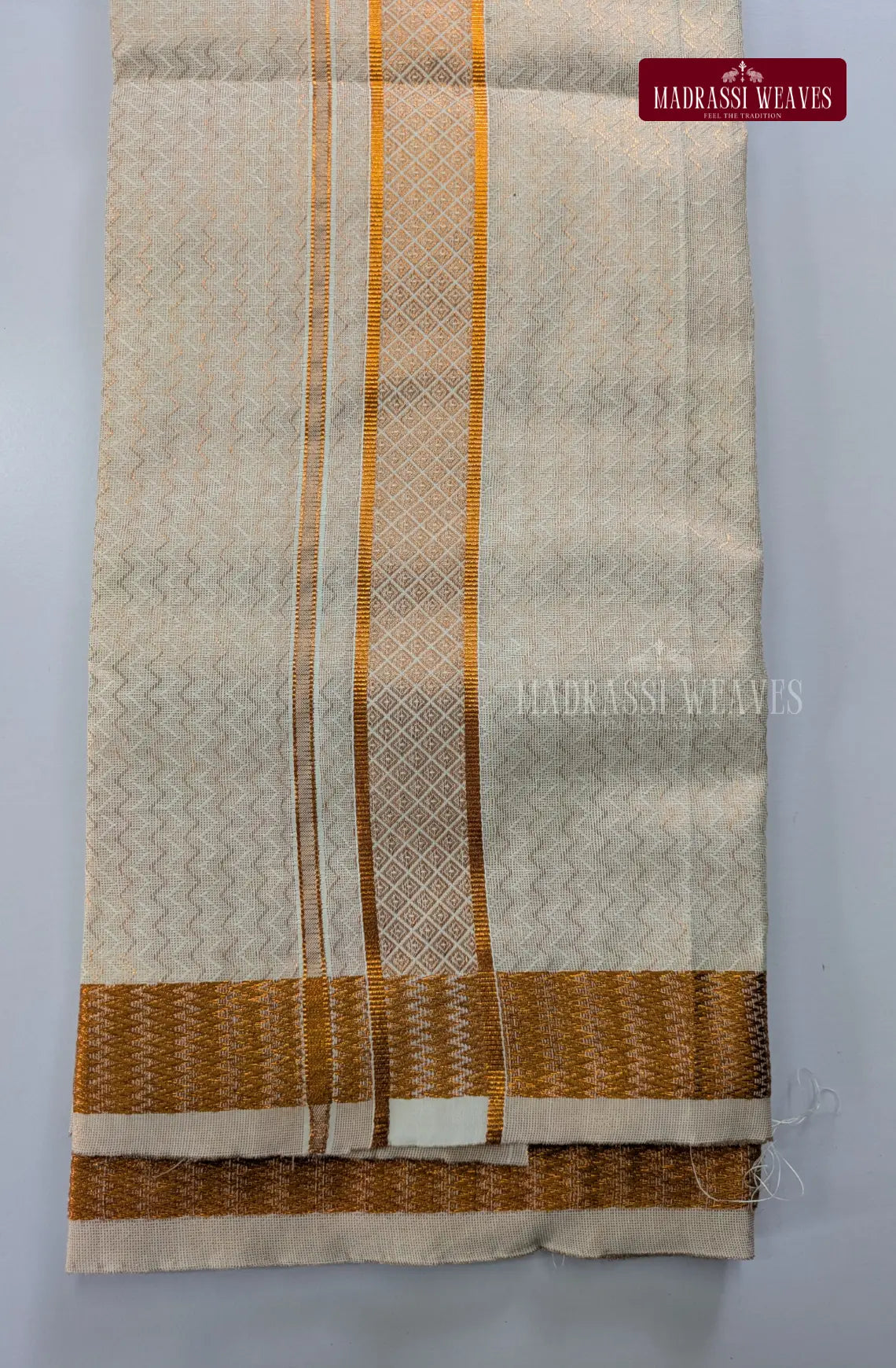 Wedding Zari Brocade Shirt and Dhoti Set - 2