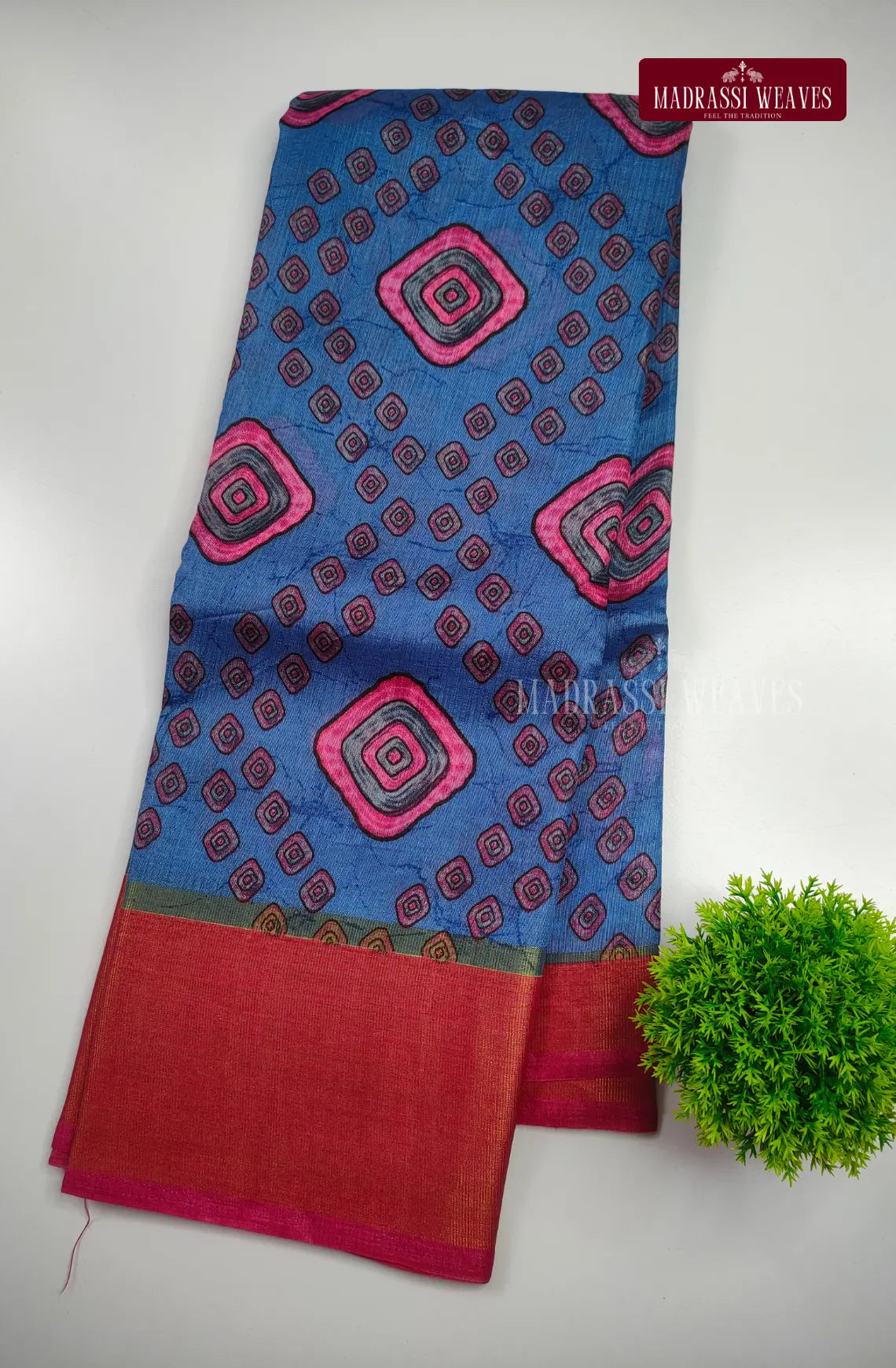 Bandhini Style Weightless Cotton Blend Saree