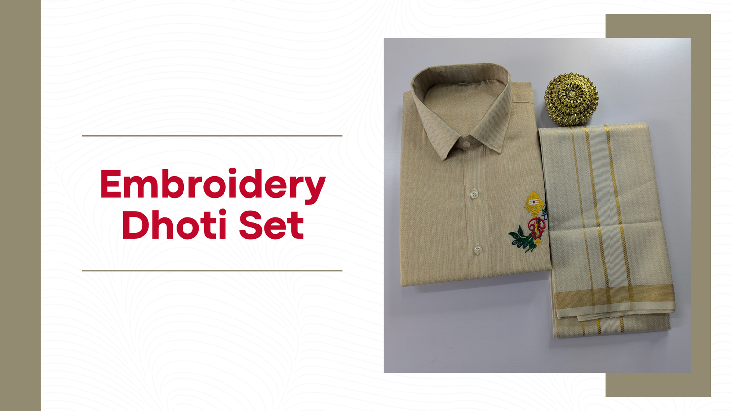 Embroidery Dhoti Set
