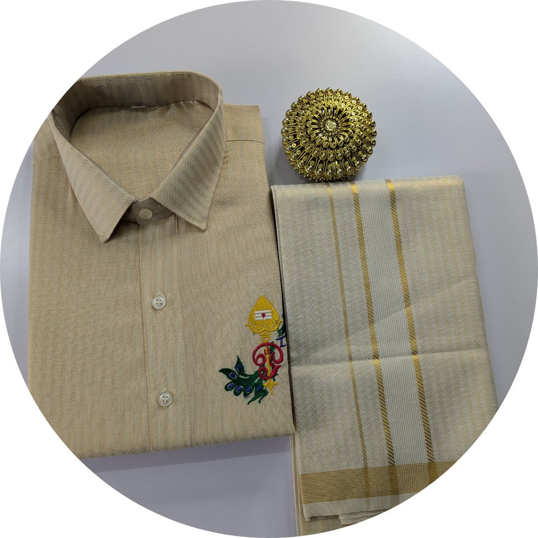 Embroidery Dhoti Set