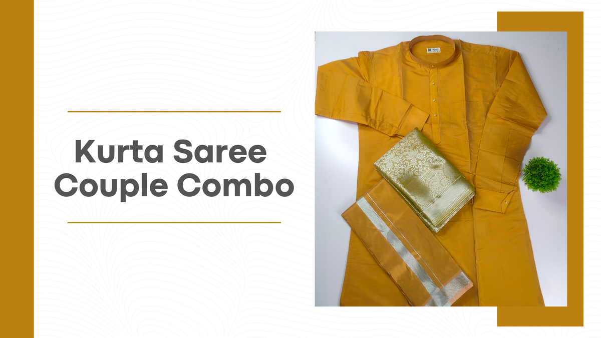 Kurta Saree Couple Combo