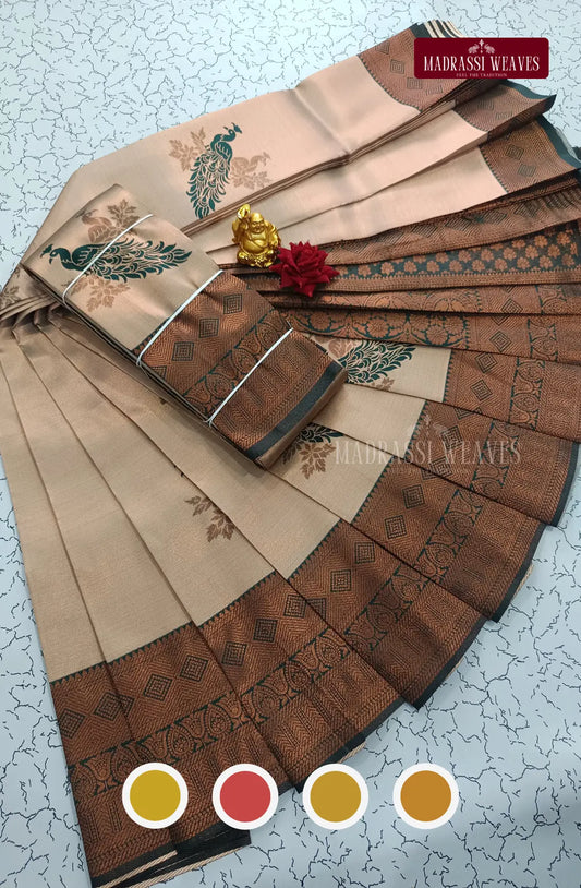 Avarthana Peacock Motif Saree