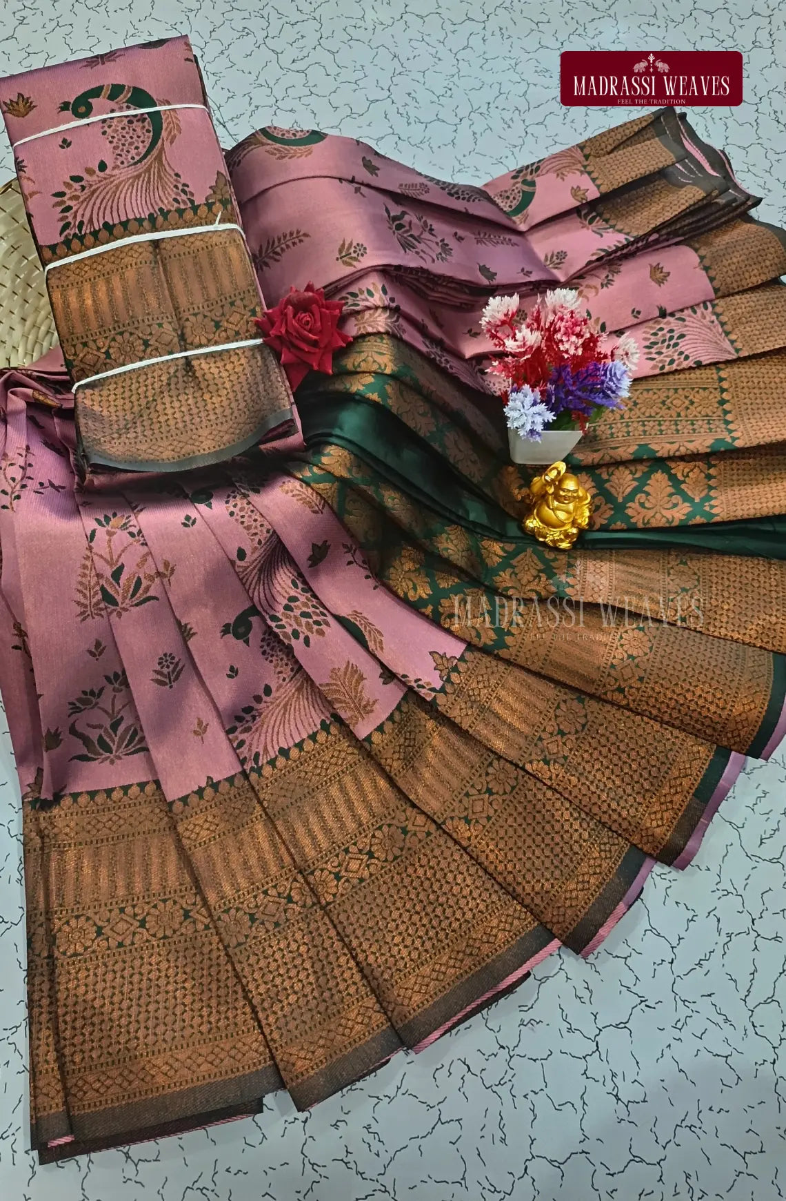 Avarthana Peacock Saree with Zari Border