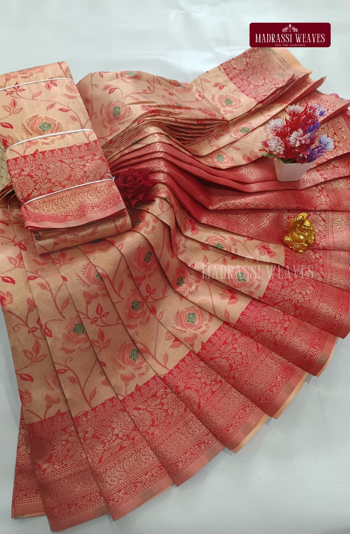 Avarthana Rose Tissue Saree
