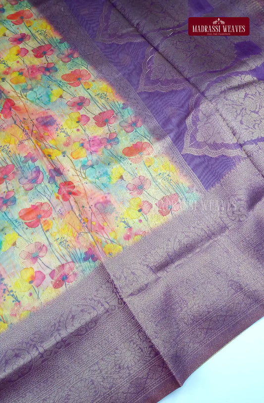 Premium Light Weight Zari Woven Cotton Silk Saree - Methi Yellow