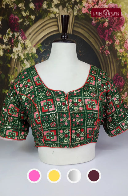 Bollywood Style Heavy Embroidered Sequence Work Blouse