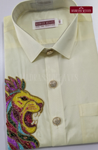 Luxury Aari Work Wedding Silk Dhoti Set (HandCrafted) -(DESPATCH TIME 15 DAYS) - Off White