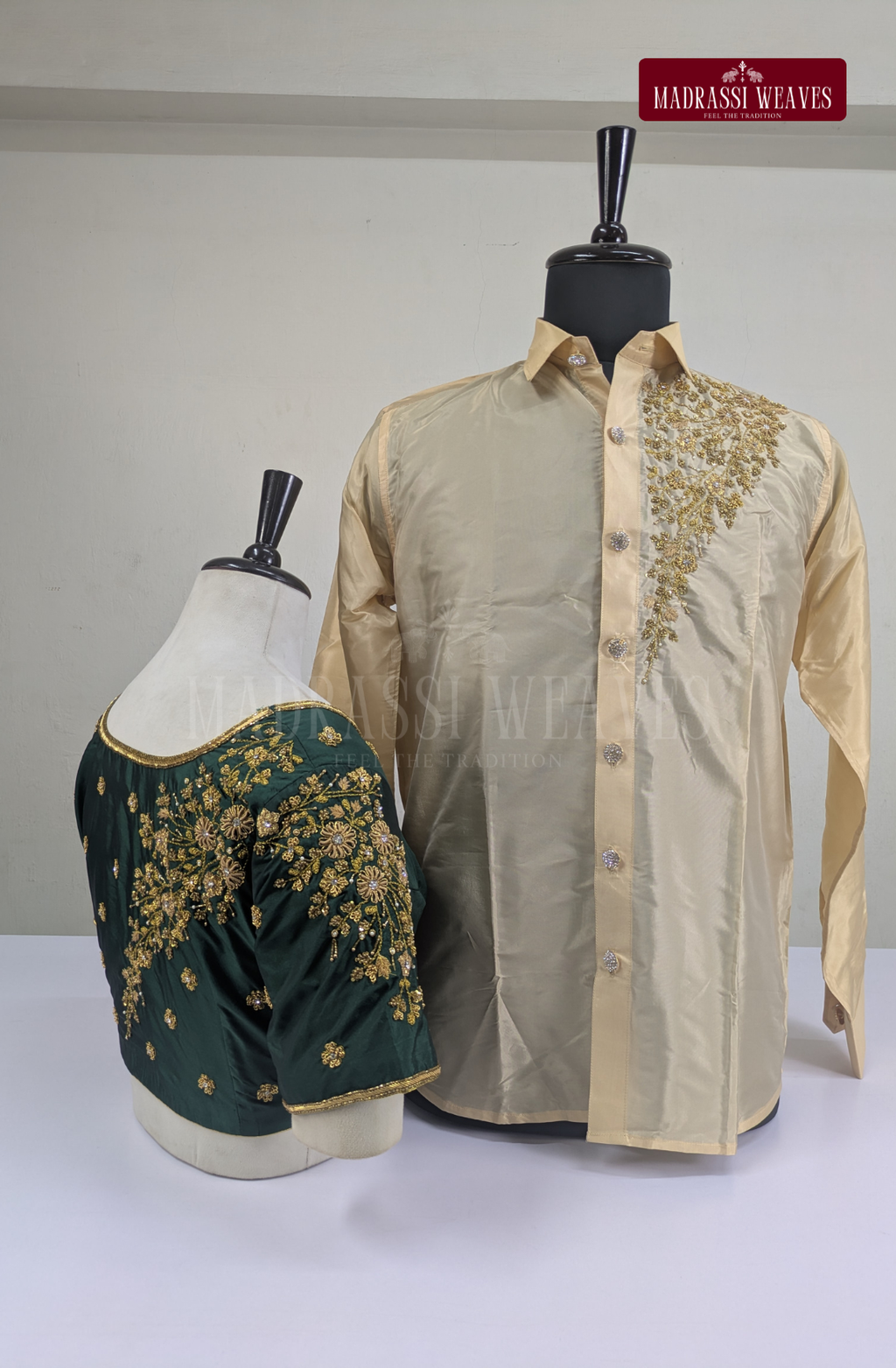 Premium Couple Combo Aari Work Set(HandCrafted) -(DESPATCH TIME 15 DAYS)