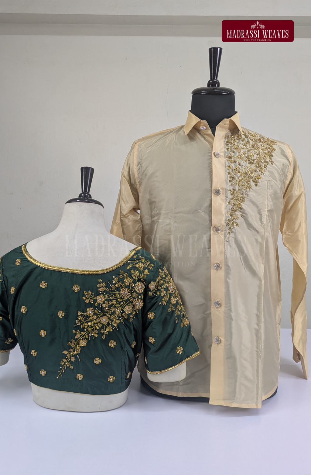Premium Couple Combo Aari Work Set(HandCrafted) -(DESPATCH TIME 15 DAYS)