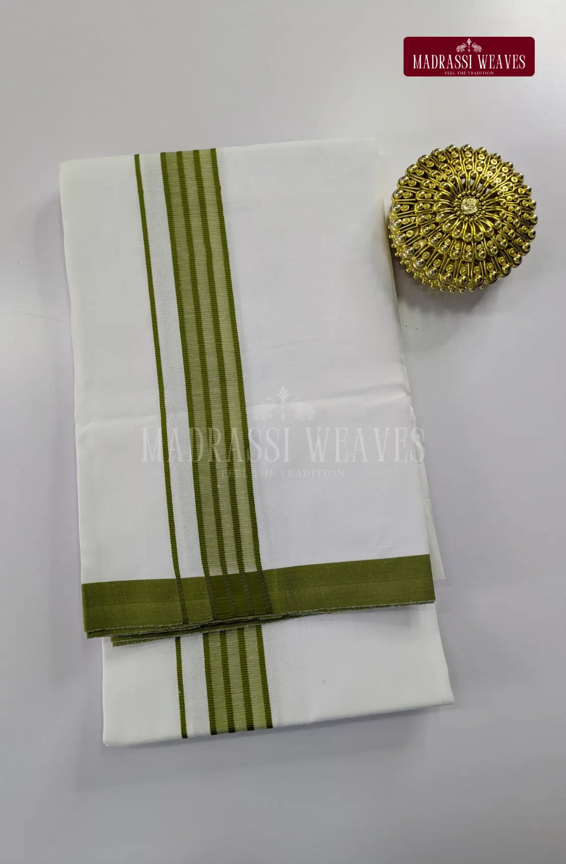Casual Men's Cotton Dhoti Set - Green