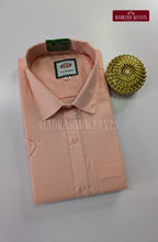 Casual Men's Cotton Dhoti Set - Light Peach