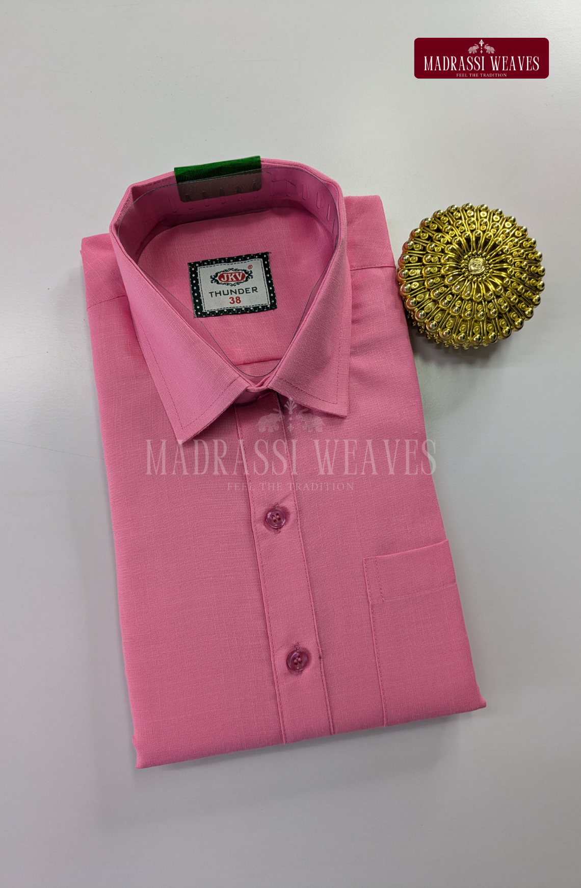 Casual Men's Cotton Dhoti Set - Pink