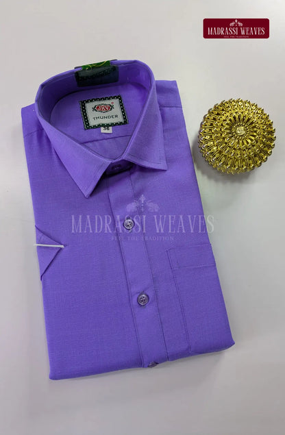 Casual Men's Cotton Dhoti Set - Purple
