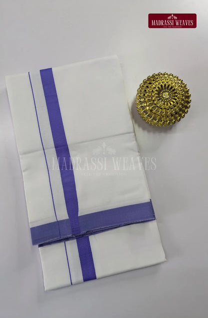 Casual Men's Cotton Dhoti Set - Purple