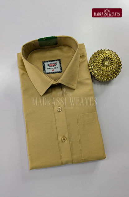 Casual Men's Cotton Dhoti Set - Sandal