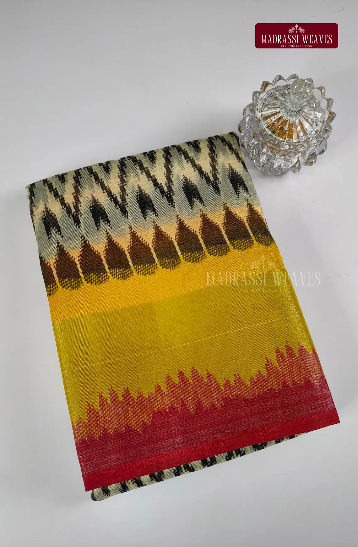 Chavron Pattern Rayon Blend Saree