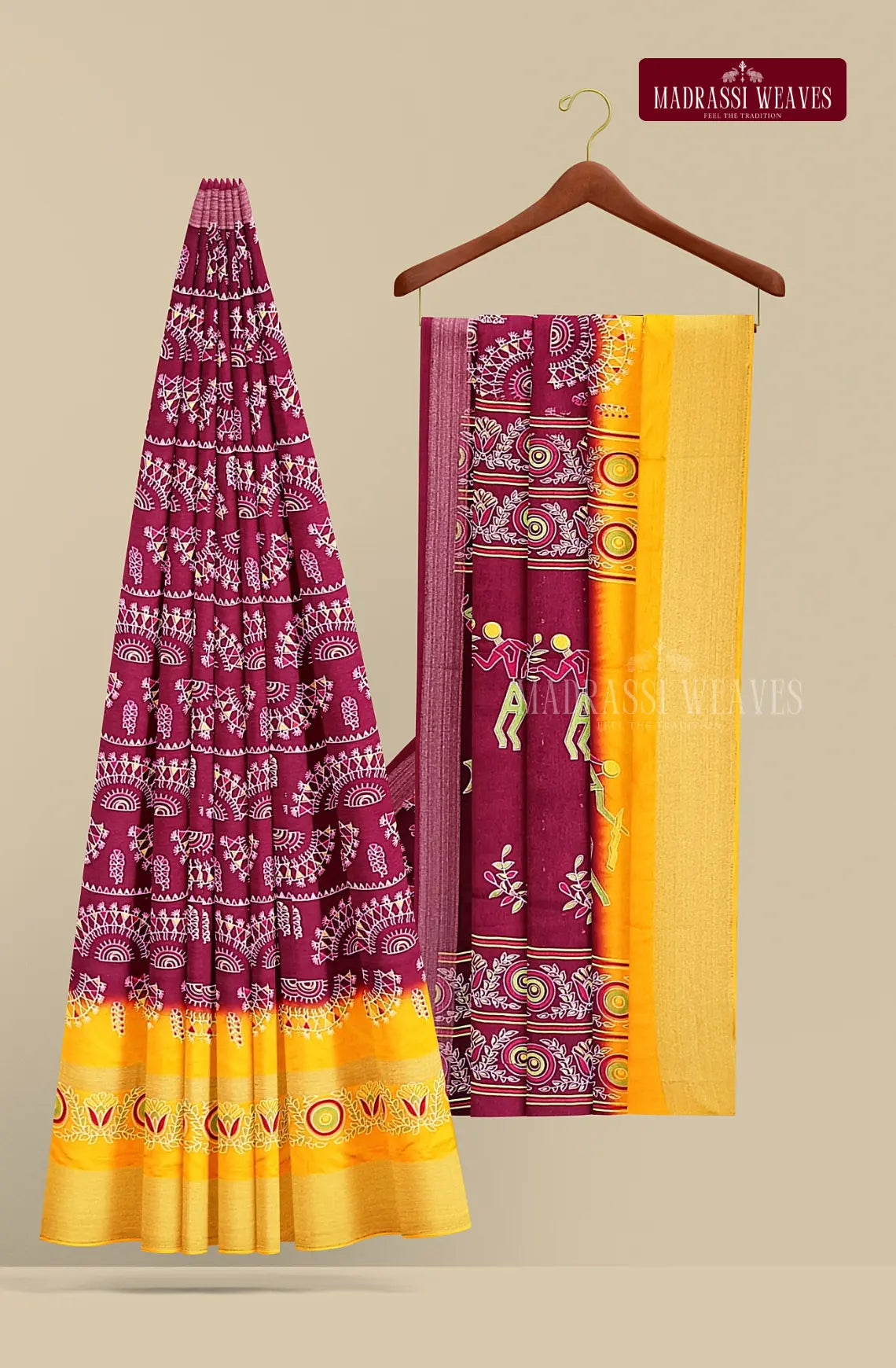Cotton and Muslin Blended Tribal Saree
