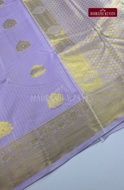 Premium Couple Combo Set with Gold Zari - Lavender