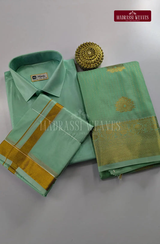 Premium Couple Combo Set with Gold Zari - Rexona