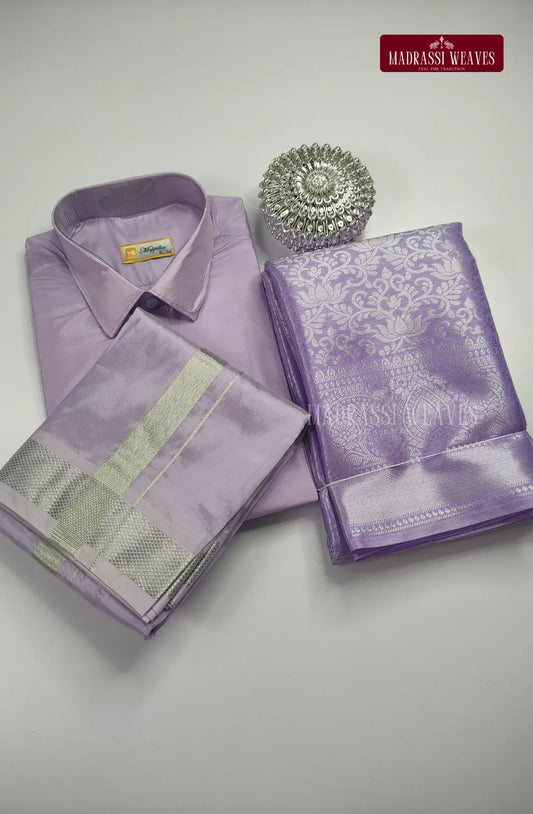 Premium Ethnic Wear Couple Combo Set - Lavender